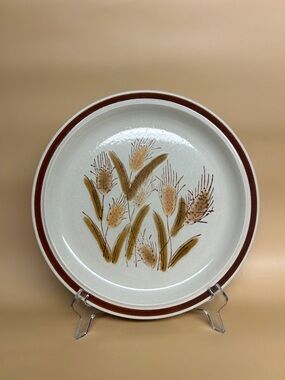 Vintage Stoneware whaet Parade Japan dinner plate
